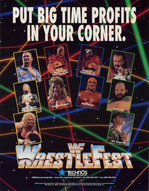 WWF WrestleFest (US, rev 2) Arcade Game Cover